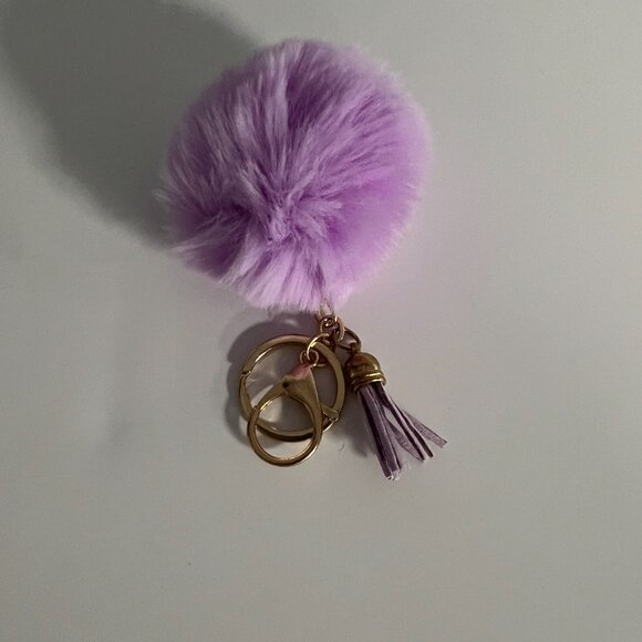 Set of Colorful Poms Keychains Fluffy Ball Faux Fur - Picture 12 of 15